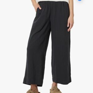 Pact Organic Cotton Women's Gauze Wide Leg Pant, Black, EUC, XL